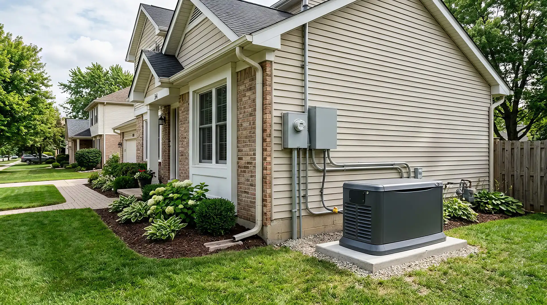 Generator outside home